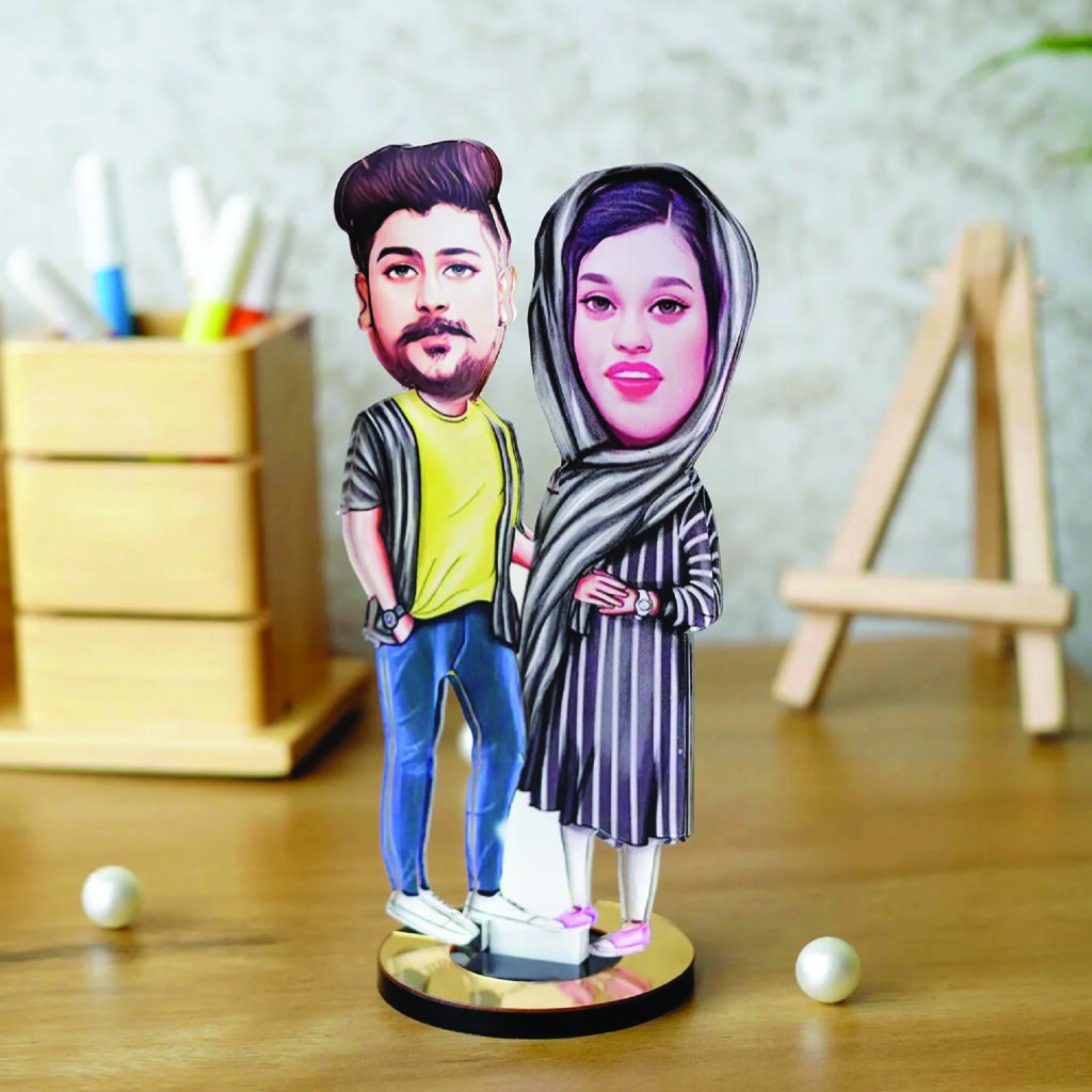 couples acrylic caricature 01