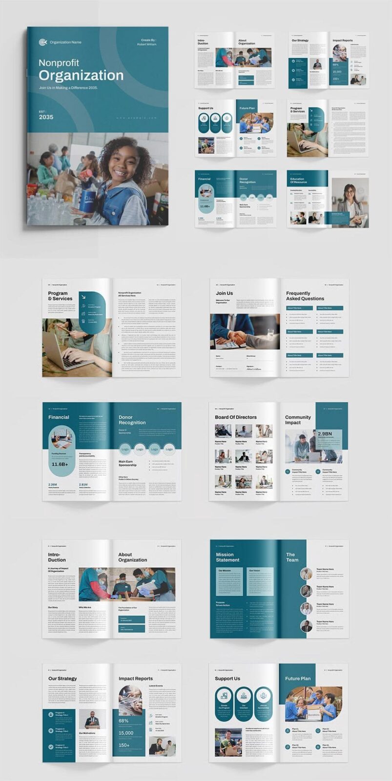 Printed A4 company profile sample with laminated cover in Sharjah