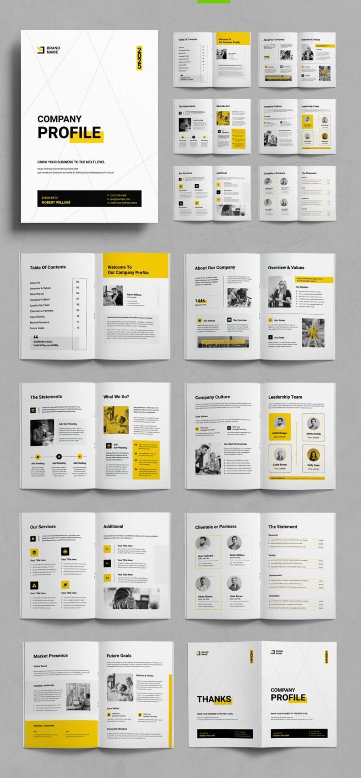 A4 portrait brochure and company profile printing example