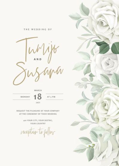 Wedding Invitation Design 14 by Blue Oasis Gifts Sharjah