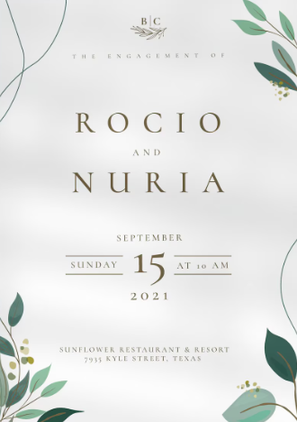 Wedding Invitation Design 10 by Blue Oasis Gifts Sharjah