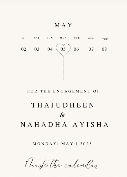 Wedding Invitation Design 08 by Blue Oasis Gifts Sharjah