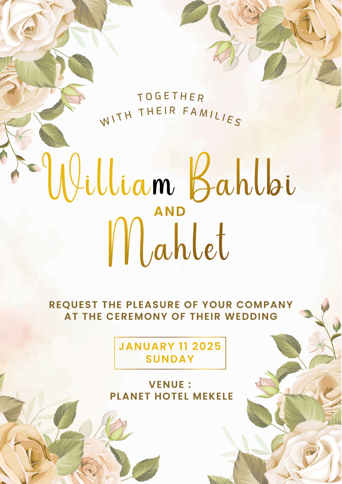 Wedding Invitation Design 03 by Blue Oasis Gifts Sharjah