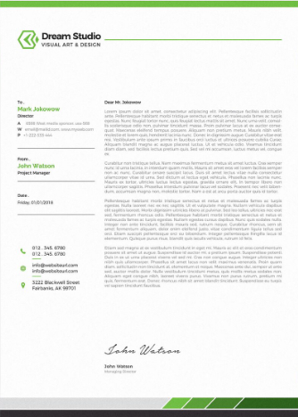Letterhead design sample 2
