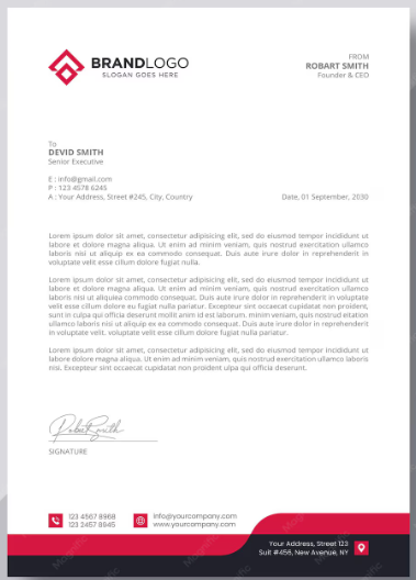 Letterhead design sample 3