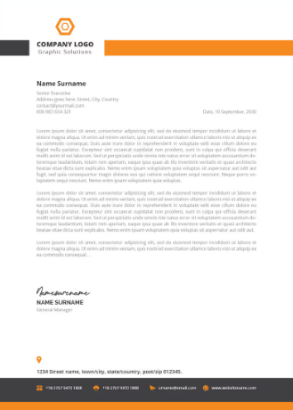 Corporate letterhead printing sample 4