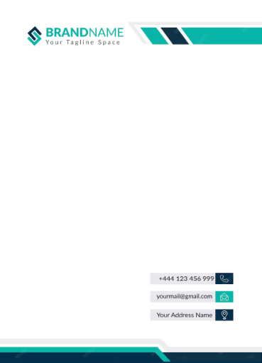 Modern company letterhead design sample 5