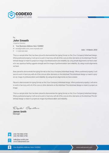 Premium branded letterhead sample 6