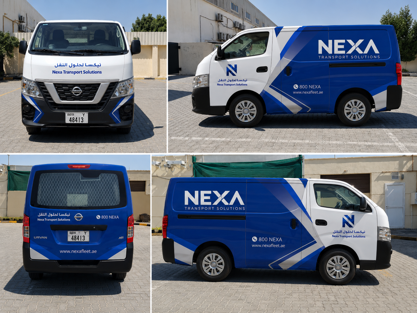 Nexa branded van with professional company graphics