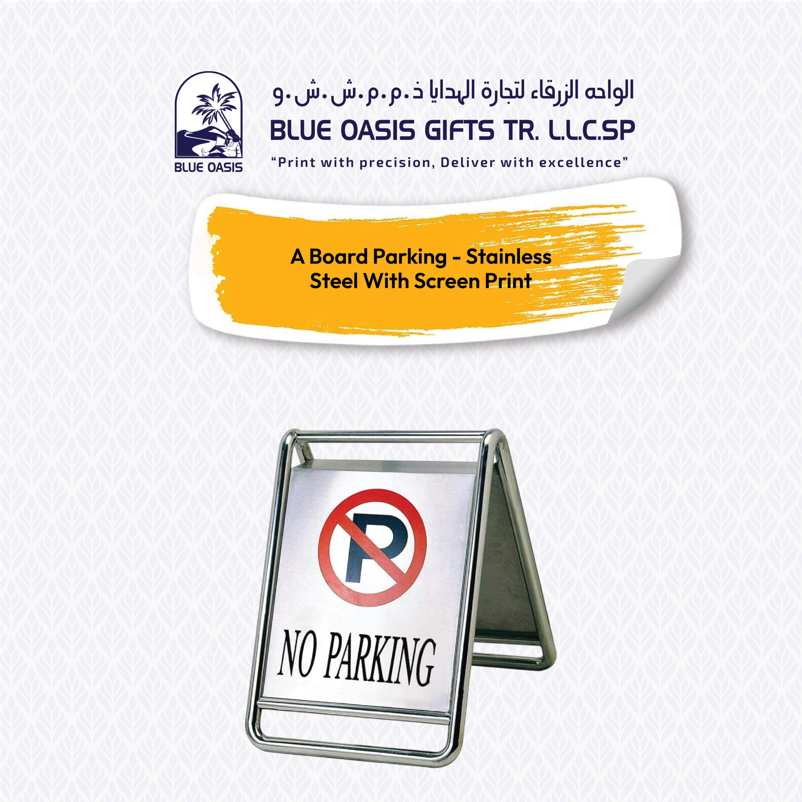 Stainless steel parking A Board