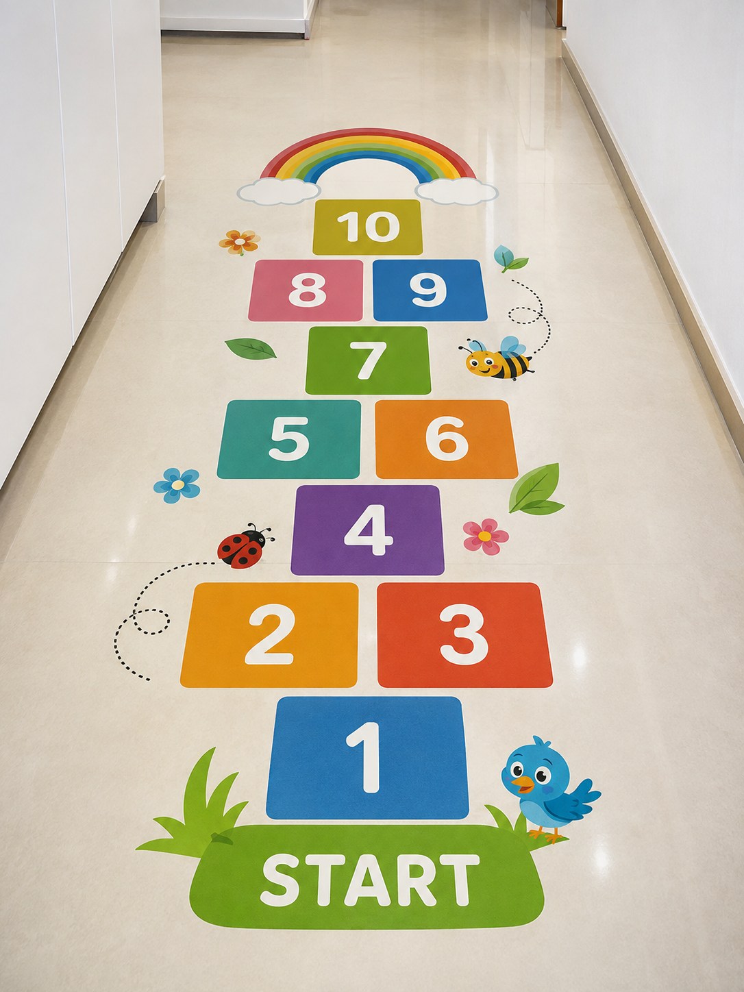 Children game floor stickers for nursery and school