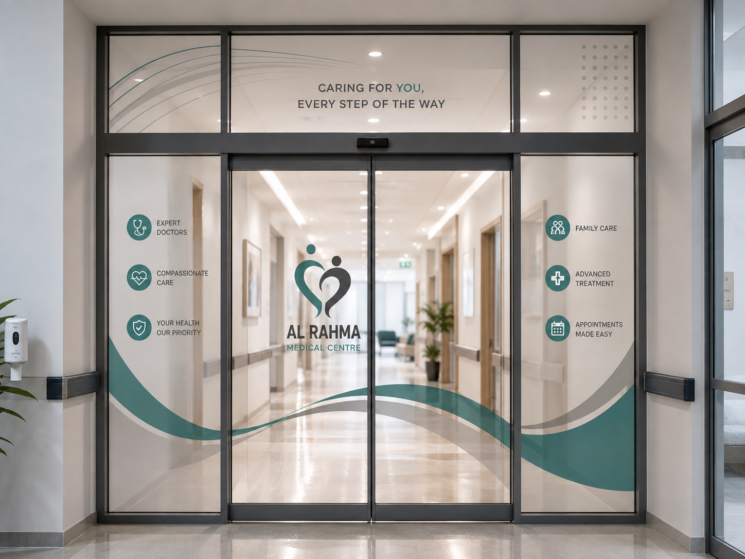 Clear printed stickers on glass