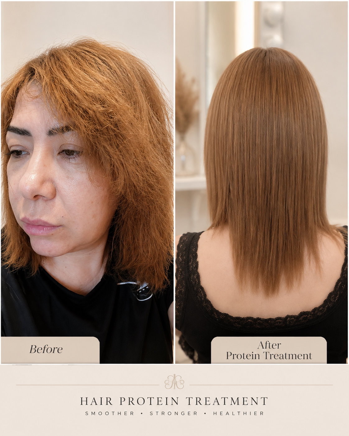Hair Protein Treatment before and after result