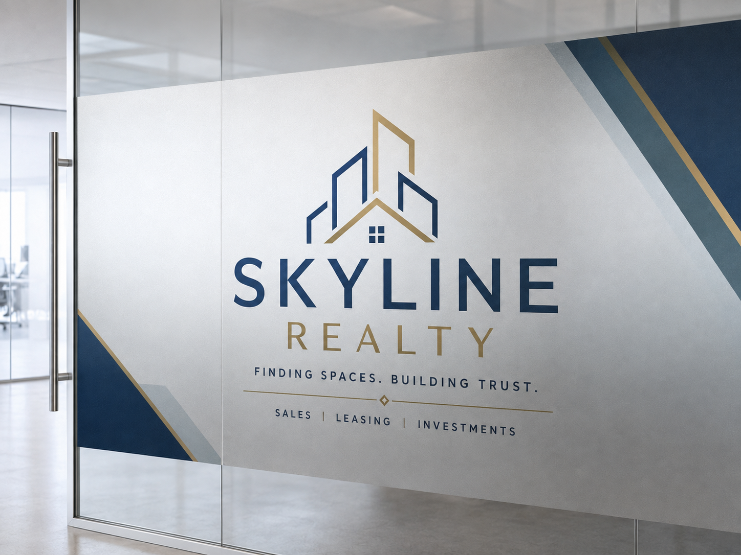 Printed frosted glass stickers with branding