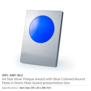 A4 Aluminum Award Plaques with Round Colored Plate and Stand — related custom branded product in UAE