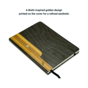 Arabic Bisht Style Notebooks, A5 Size, Elastic Band, Bookmark & Pen Holder — related custom branded product in UAE