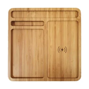 Bamboo 15W Wireless Desk Fast Charging Pad & Organizer — related custom branded product in UAE