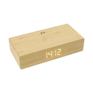 Bamboo Clock with 5W Wireless Charging Function — related custom branded product in UAE