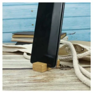 Bamboo Phone Stand with Round Key Holder — related custom branded product in UAE