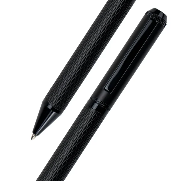 Black Metal Pens with Diamond Textured Barrel, Corporate Giveaways — product photo 1