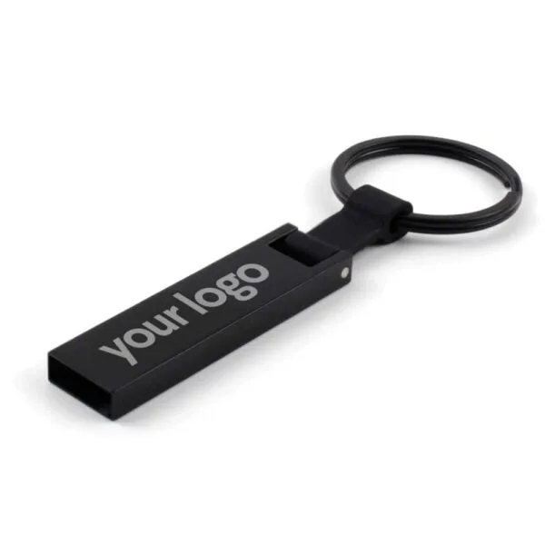 Black Metal USB with Key Holder — product photo 1