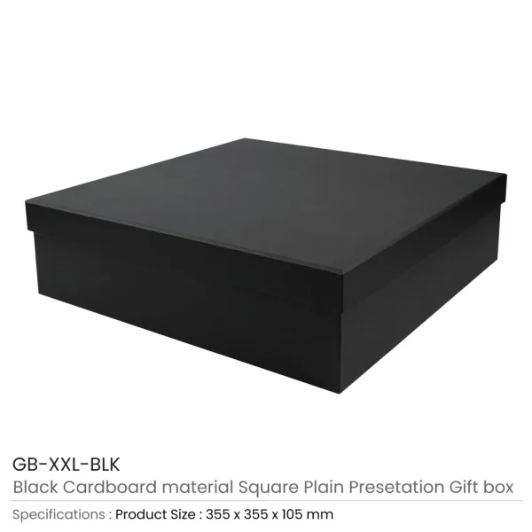 Black Plain Gift Box Size XXL Cardboard Material — product photo 1