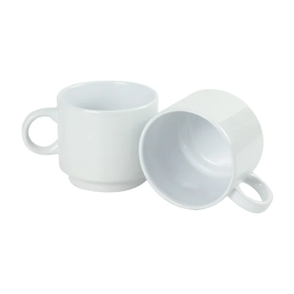 Ceramic Cups 10 Oz Glossy Finish White Color — product photo 1