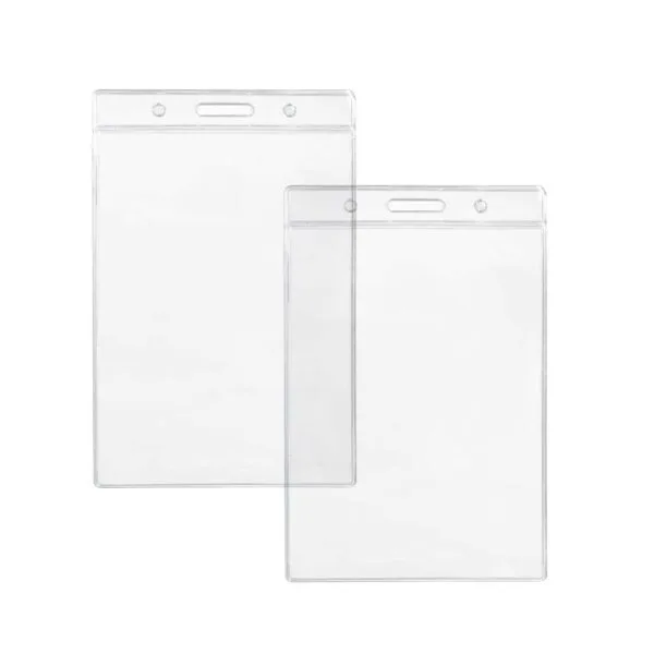 Clear Plastic ID Card Holder — product photo 1