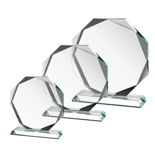 Crystal Awards with Blue Base and Box — product photo 1