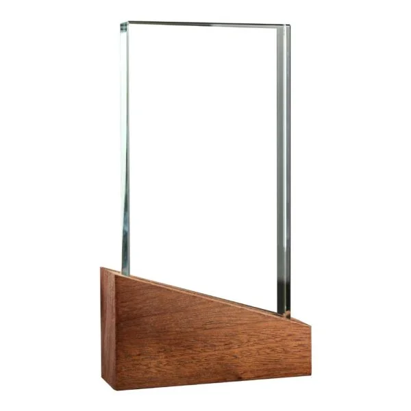 Crystal Awards with Wood Base in Black Hardboard Box — product photo 1