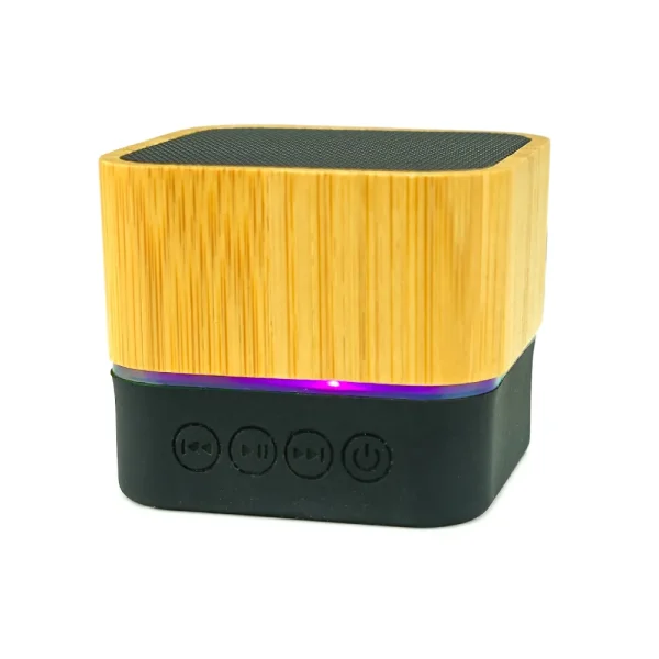 Cube Bamboo Bluetooth Speakers V5.0 — product photo 1