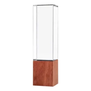 Cuboid Shaped Crystal Awards with Wooden Base — related custom branded product in UAE
