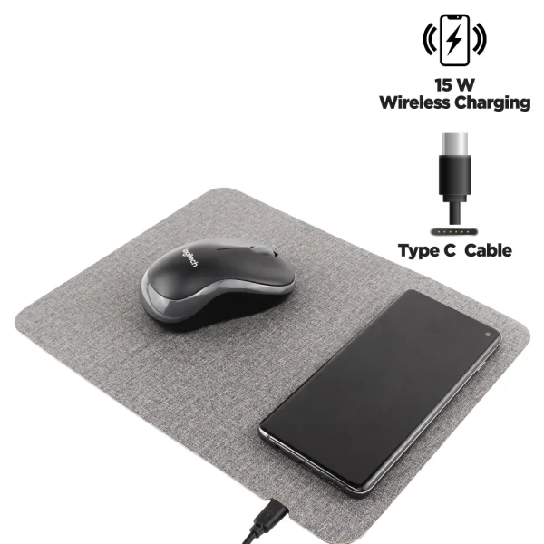 Fast Wireless Charging Mousepad in 15W, Foldable Design Type C — product photo 1