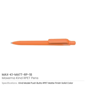 Maxema Kind rPET Pens, Matte Solid Color, Push Button Clip, Blue Ink — related custom branded product in UAE