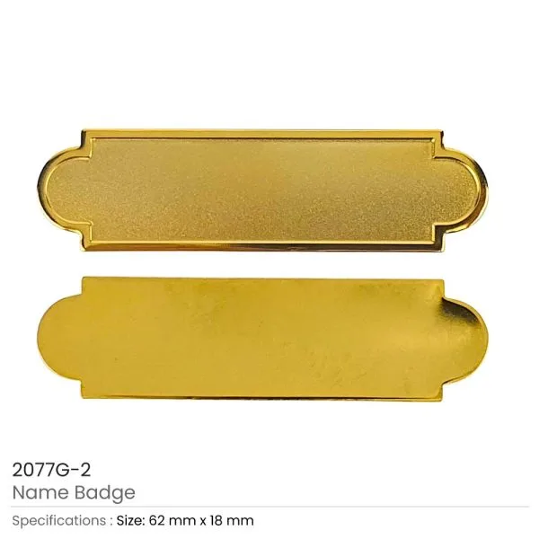 Metal Name Badges in Gold and Silver Colors — product photo 1
