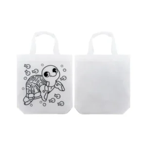 Mini Non-woven Bags 100GSM, 4Color Markers & Imprinted Turtle Outline — related custom branded product in UAE