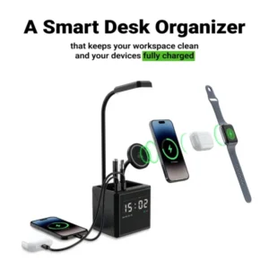 Multi-functional Desk Lamp with 15W Fast Wireless Charger & Digital Clock — related custom branded product in UAE