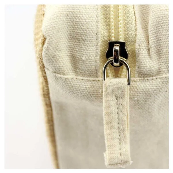 Natural Jute with Cotton Zipper Pouches — product photo 1