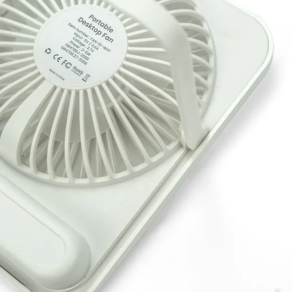 Rechargeable Table-Top Fan with Rotating Desk Stand, Portable, Type-C — product photo 1