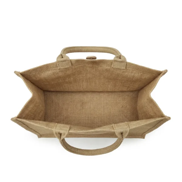 Reusable Jute Shopping Bags with Button Closure for Secure Carrying — product photo 1