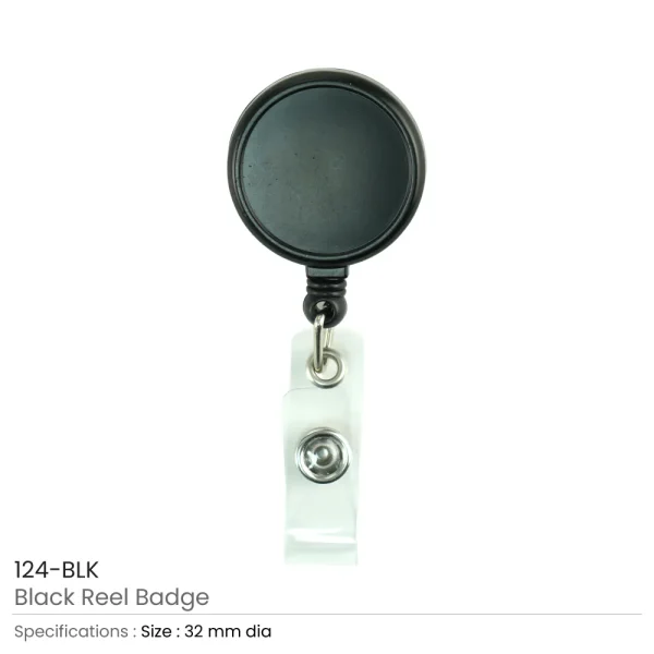 Round Metal Reel Badges for ID Cards — product photo 1
