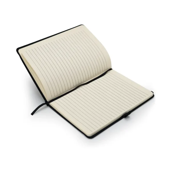 rPET and Bamboo Notebook with Pen Gift Sets in Black Cardboard Slide Box — product photo 1