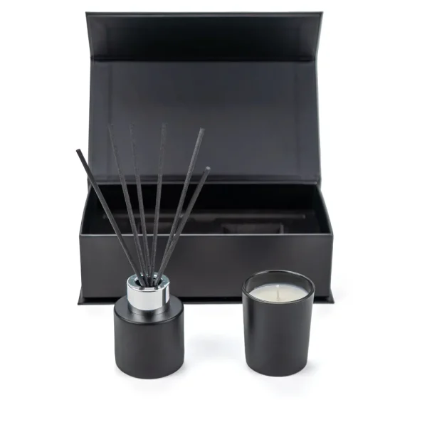 Scented Candle and Aroma Reed Diffuser with 6 Pcs Sticks Gift Sets — product photo 1