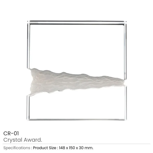 Square Crystal Awards in Fiber Hardboard Box — product photo 1