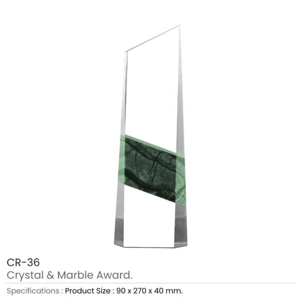 Vertical Crystal and Marble Awards in Hardboard Box — product photo 1