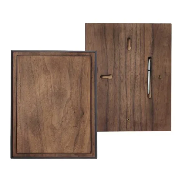 Vertical Matt Veneer Wooden Plaque with Box — product photo 1