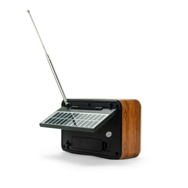 Vintage Design Bluetooth Speaker with Radio and Solar Panel — product photo 1
