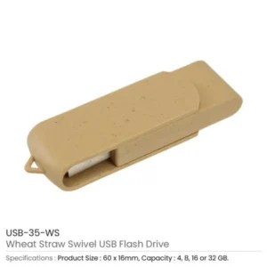 White Swivel USB Flash Drives — related custom branded product in UAE