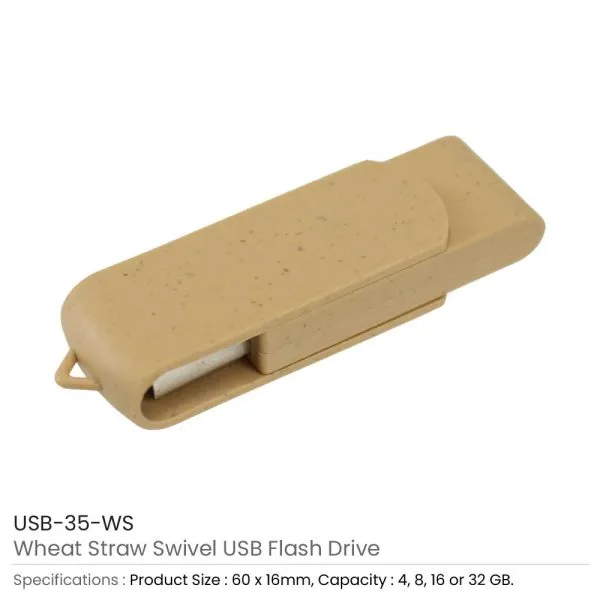 White Swivel USB Flash Drives — product photo 1
