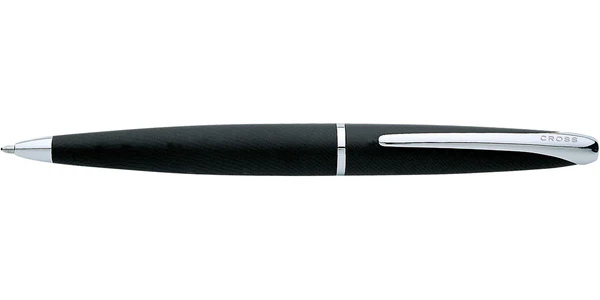 Cross ATX Basalt Black pen polished chrome integrated clip detail